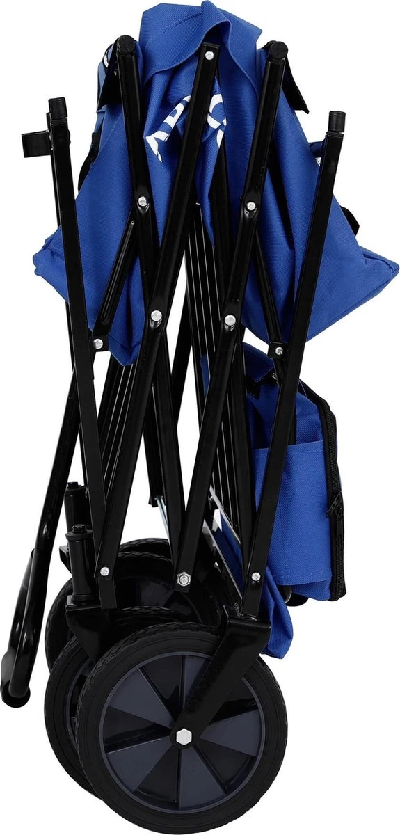 AREBOS Handwagen Vouwbare dak Handwagen Vouwbare Trolley Uitrustingswagen Blauw AREBOS Handwagen Vouwbare Dak Handwagen Vouwbare Trolley Uitrustingswagen Blauw -Outdoor Kampeeruitrusting Winkel