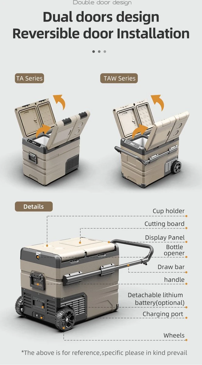 Alpicool 55L - koelkast/vriezer - 12V-24V/230V - compressor - APP - Voor auto en huis - Outdoor camping benodigdheden Alpicool 55L - Koelkast/vriezer - 12V-24V/230V - Compressor - APP - Voor Auto En Huis - Outdoor Camping Benodigdheden -Outdoor Kampeeruitrusting Winkel