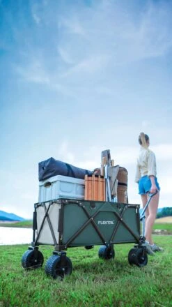 Flextail Gear Bolderkar Opvouwbaar Ezy Wagon - Tot 100KG - Wielen Loskoppelbaar - Zwart -Outdoor Kampeeruitrusting Winkel 674x1200 1