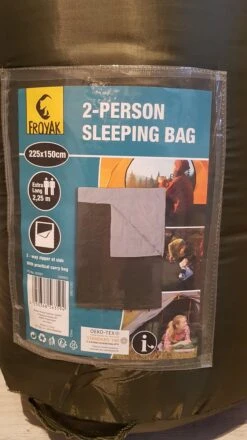 Froyak - 2-persoons Slaapzak XXL Groen 225 X 150 Cm - 2 Persoons Slaapzak Envelop Model Extra Large -Outdoor Kampeeruitrusting Winkel 674x1200 8