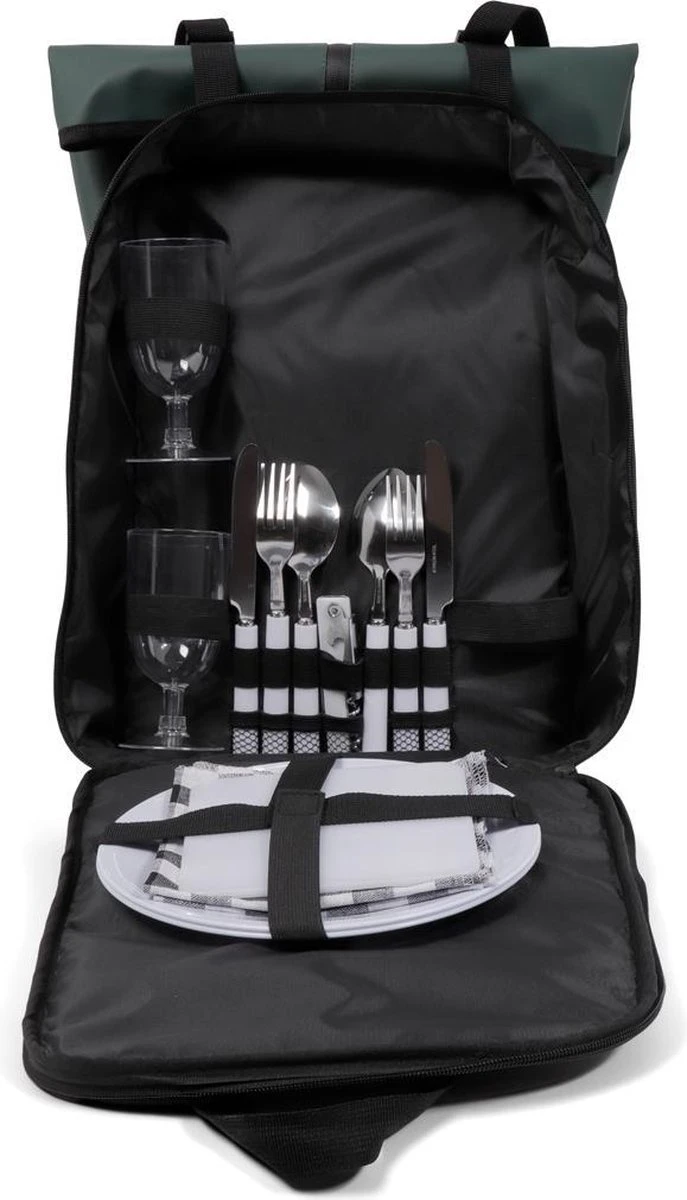 Norländer Picknick Rugtas - Koeltas - Inclusief Bestek - Groen Norländer Picknick Rugtas - Koeltas - Inclusief Bestek - Groen -Outdoor Kampeeruitrusting Winkel
