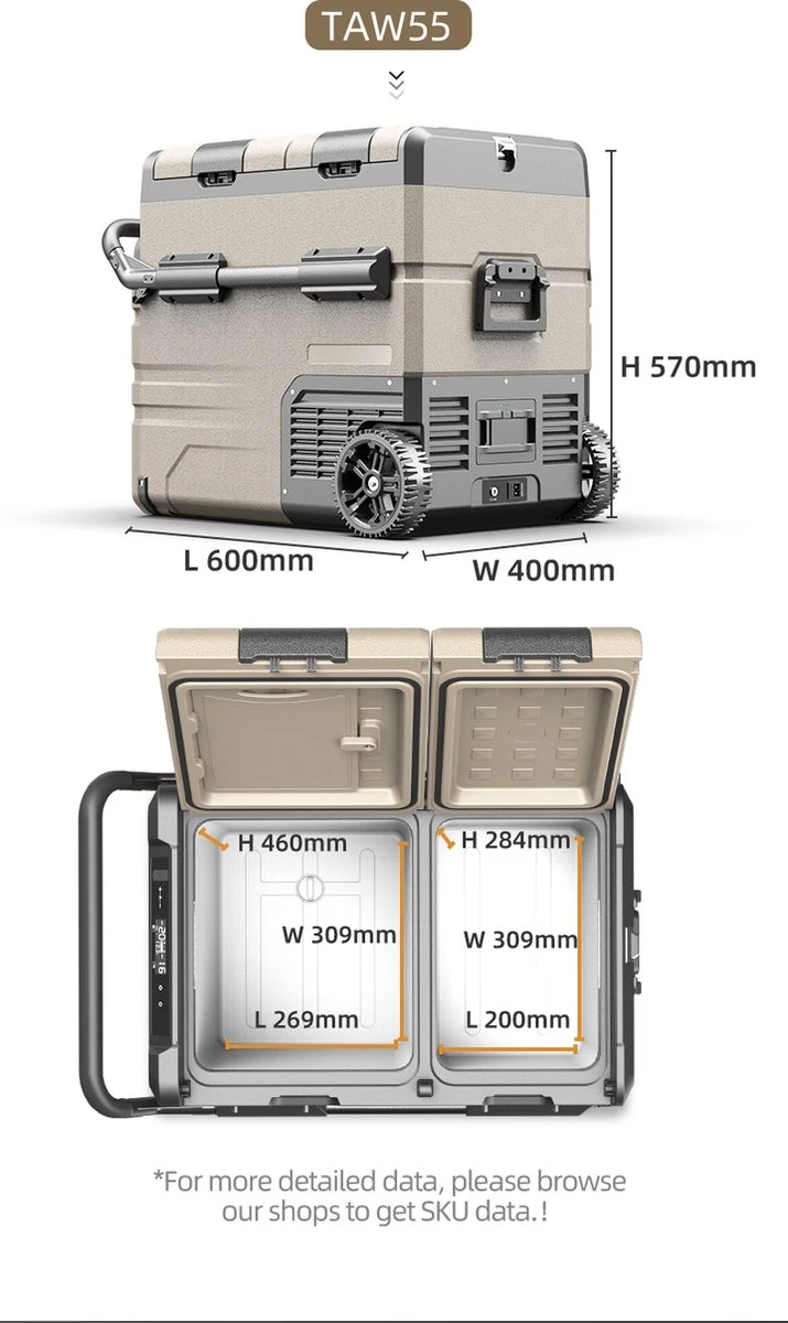 Alpicool 55L - koelkast/vriezer - 12V-24V/230V - compressor - APP - Voor auto en huis - Outdoor camping benodigdheden Alpicool 55L - Koelkast/vriezer - 12V-24V/230V - Compressor - APP - Voor Auto En Huis - Outdoor Camping Benodigdheden -Outdoor Kampeeruitrusting Winkel 715x1200 1