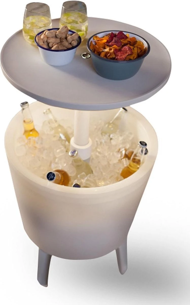 Keter Coolbar Partytafel – Lichtgevend - 49,5x49,5x57cm - Wit Keter Coolbar Partytafel – Lichtgevend - 49,5x49,5x57cm - Wit -Outdoor Kampeeruitrusting Winkel