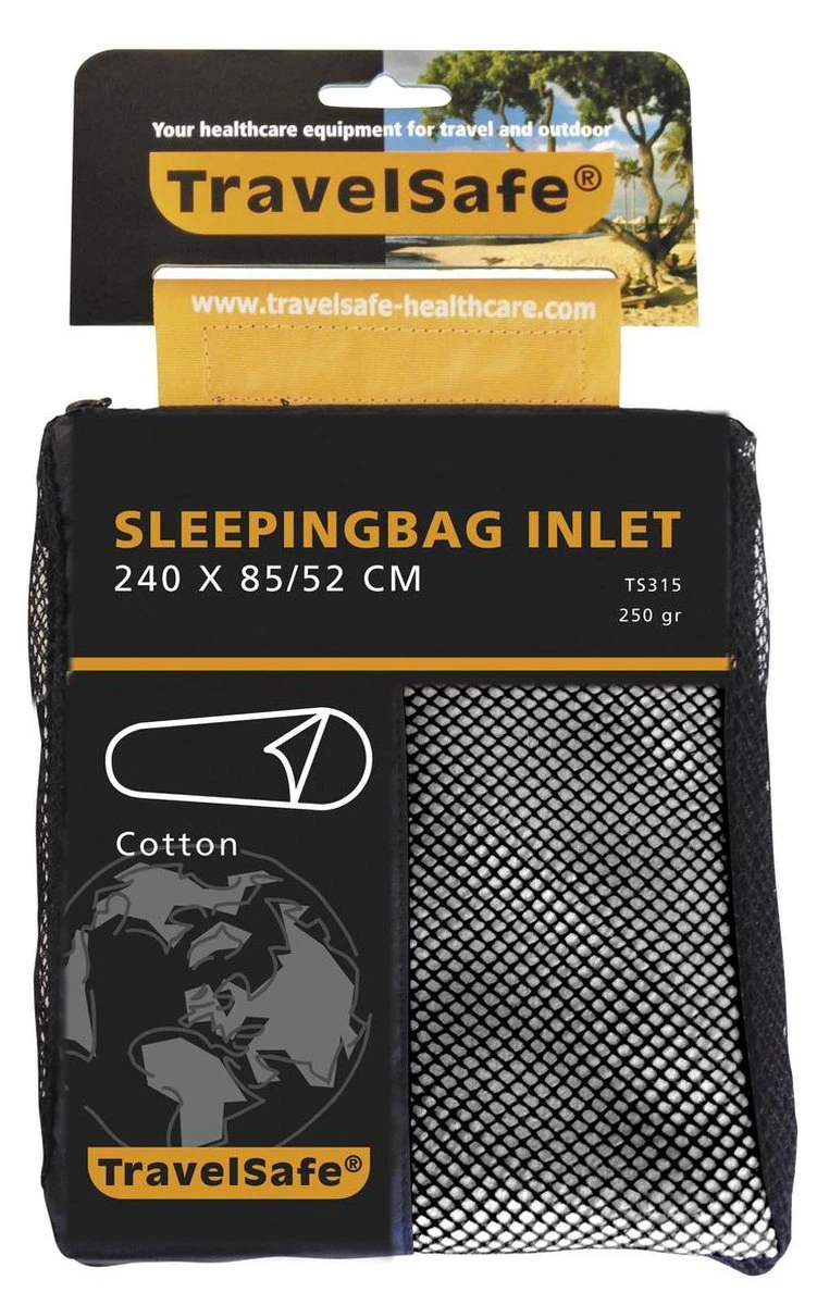 Travelsafe Cotton Inlet Mummy Slaapzak - Wit Travelsafe Cotton Inlet Mummy Slaapzak - Wit -Outdoor Kampeeruitrusting Winkel