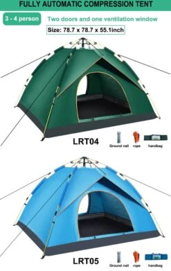 Fish Life Waterdichte Tent - Lichtgewicht Tent - Tent Voor 2-4 Personen - 200*200*140 Cm - Outdoor Camping Tent - Licht Blauw -Outdoor Kampeeruitrusting Winkel 758x1200 6