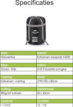 Naturehike® Slaapzak Katoen - 6 Tot 1 Graden - Slaapzakken Volwassenen - 220*80cm - 4 Seizoenen Slaapzak Lente, Zomer, Herfst & Winter - Lichtgewicht & Waterdicht -Outdoor Kampeeruitrusting Winkel 818x1200 6