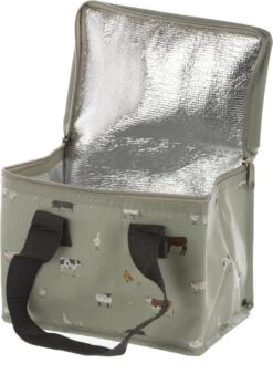 Kleine Koeltas Voor Lunch Grijs Met Boerderij Dieren Print 16 X 21 X 14 Cm 4,7 Liter - Koeltassen -Outdoor Kampeeruitrusting Winkel 878x1200