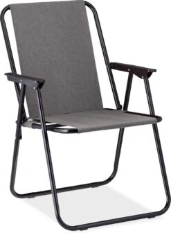 Relaxdays Campingstoel Inklapbaar Set Van 2 - Klapstoel 100 Kg - Visstoel Met Armleuningen - Grijs -Outdoor Kampeeruitrusting Winkel 882x1200