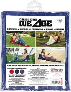 CKB LTD - Chill Out - Luchtbed - Campingstoel - Wedge Opblaasbare Ligstoel - Blauw Strandstoel 1 Persoons Volwassen Luchtbedden Kampeerstoel Vouwstoel Stoel Slaapmatje Slaapmatten Opvouwbaar Volwassenen Tuinstoel Opblaasstoel Kampeerstoelen Lucht -Outdoor Kampeeruitrusting Winkel 929x1200