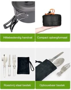 Hikr® Camping Pannenset - Complete 22-delige Kookset - Lichtgewicht - Kookgerei Servies - Outdoor - BPA-vrij - Keukengerei Set -Outdoor Kampeeruitrusting Winkel 945x1200 3