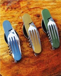 Merkloos Bestek - All -In-One Vork / Lepel / Mes / Flesopener/ Tirbuson - Blauw -Outdoor Kampeeruitrusting Winkel 961x1200 9