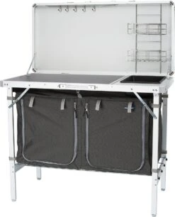 Campart Campingkeuken KI-0757 – Complete Keuken En Campingkast – Opvouwbaar En Inclusief Draagtas - Grijs -Outdoor Kampeeruitrusting Winkel 969x1200 1