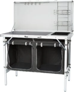 Campart Campingkeuken KI-0757 – Complete Keuken En Campingkast – Opvouwbaar En Inclusief Draagtas - Grijs -Outdoor Kampeeruitrusting Winkel 969x1200